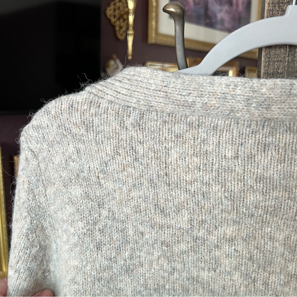 Toteme Treviso Cream Gray Wool-Alpaca Blend Cardigan XXS - Picture 14 of 16